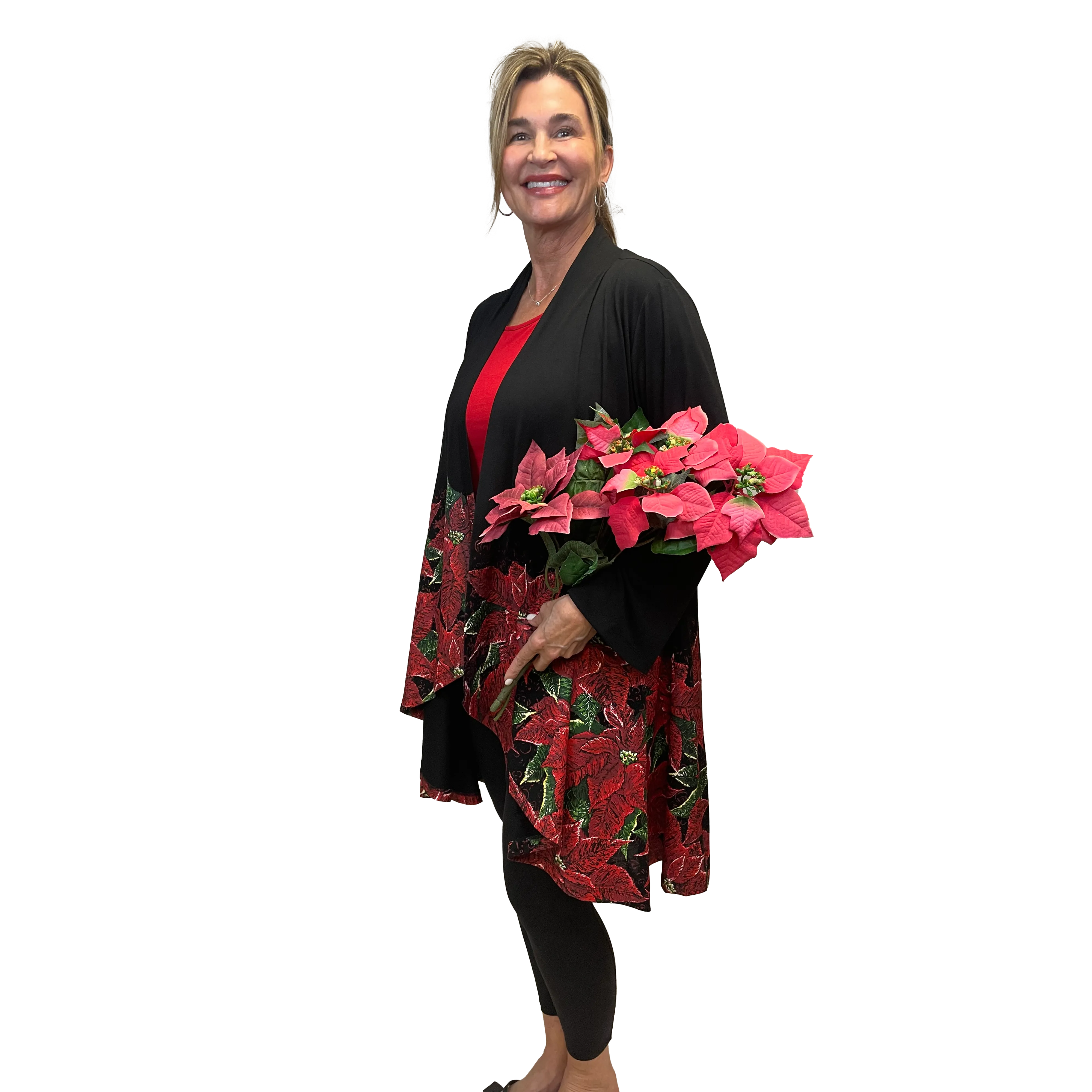 Festive Floral Long Sleeve Kimono