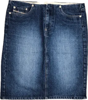 Fiorucci Denim Flat Waist  Skirt - Size 10