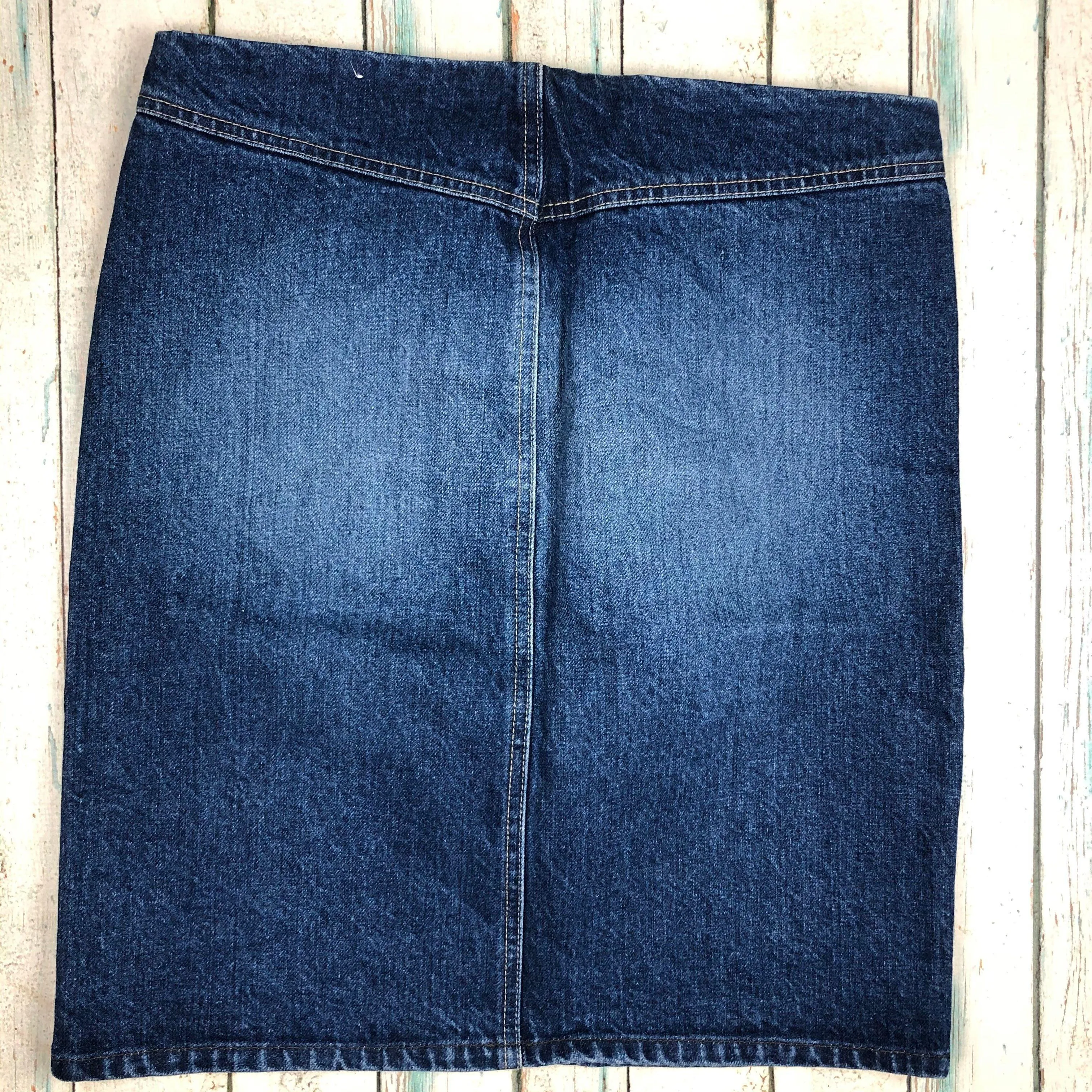 Fiorucci Denim Flat Waist  Skirt - Size 10
