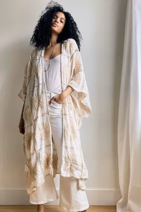 FLORA HAND CROCHET KIMONO DUSTER