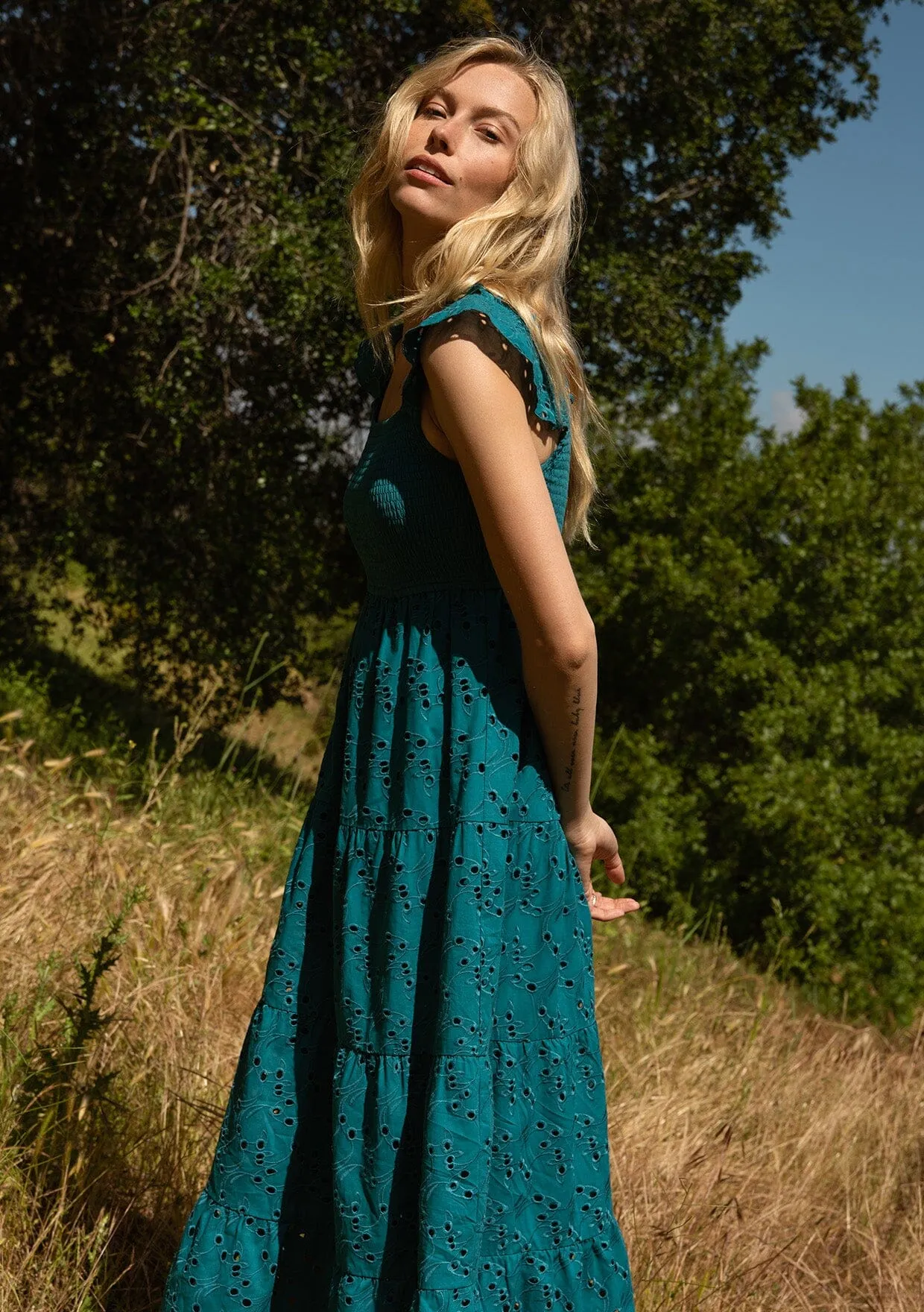 Flynn Smocked Maxi Dress
