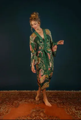 Folk Art Floral Kimono Gown