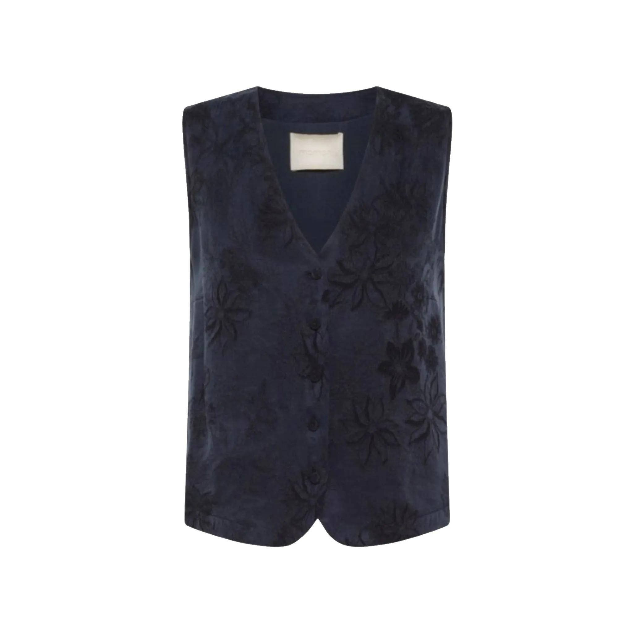 Gilet Donna a fiori Blu