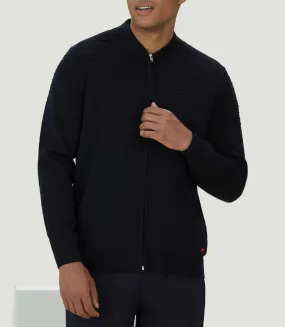 Gilet zippé col teddy marine "Lawson"