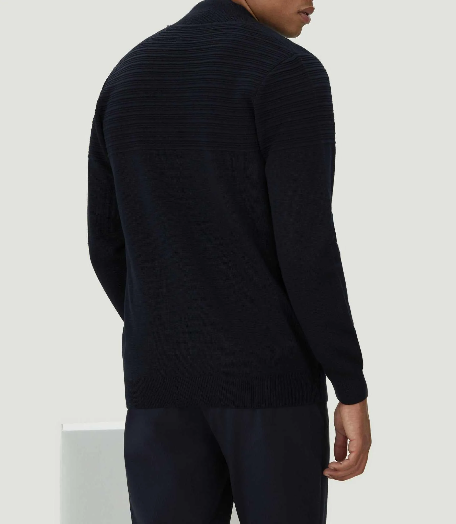 Gilet zippé col teddy marine "Lawson"