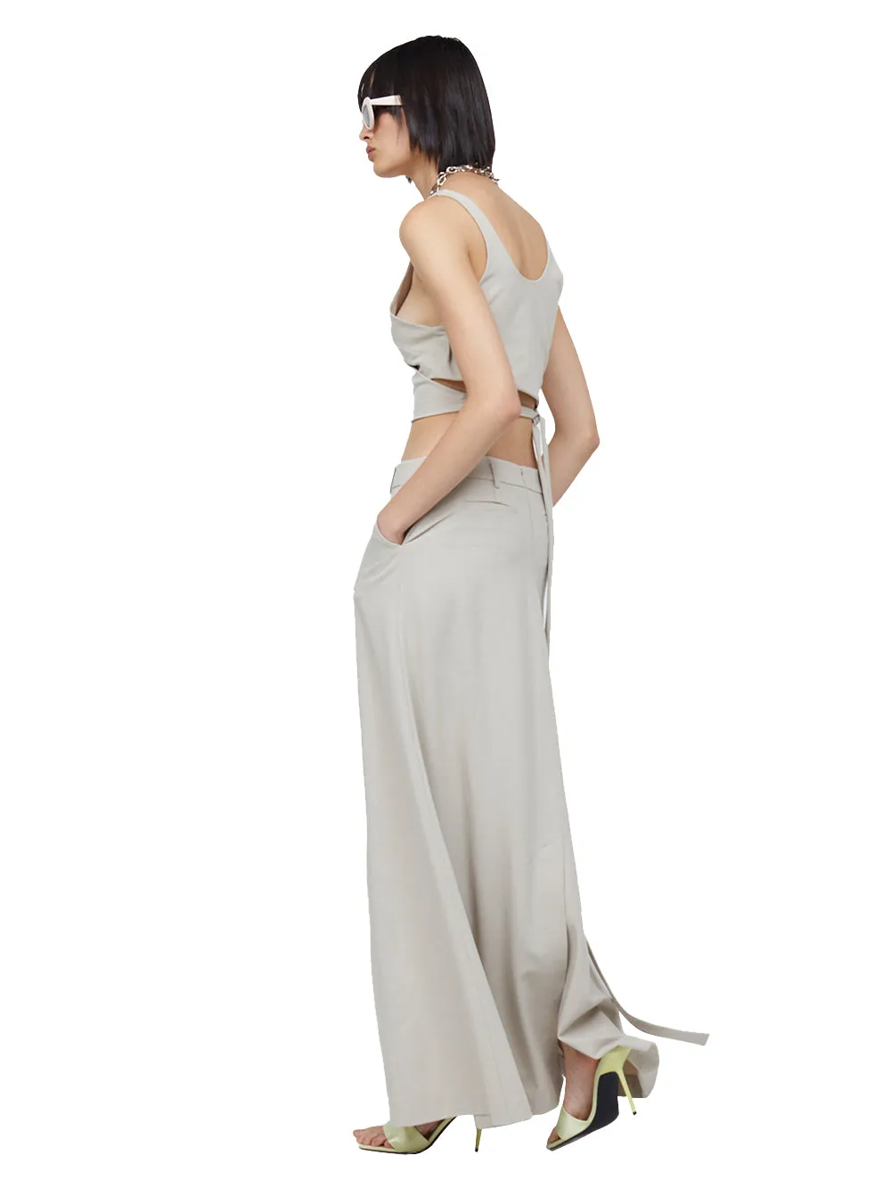 Hallie Maxi Skirt (Cement)