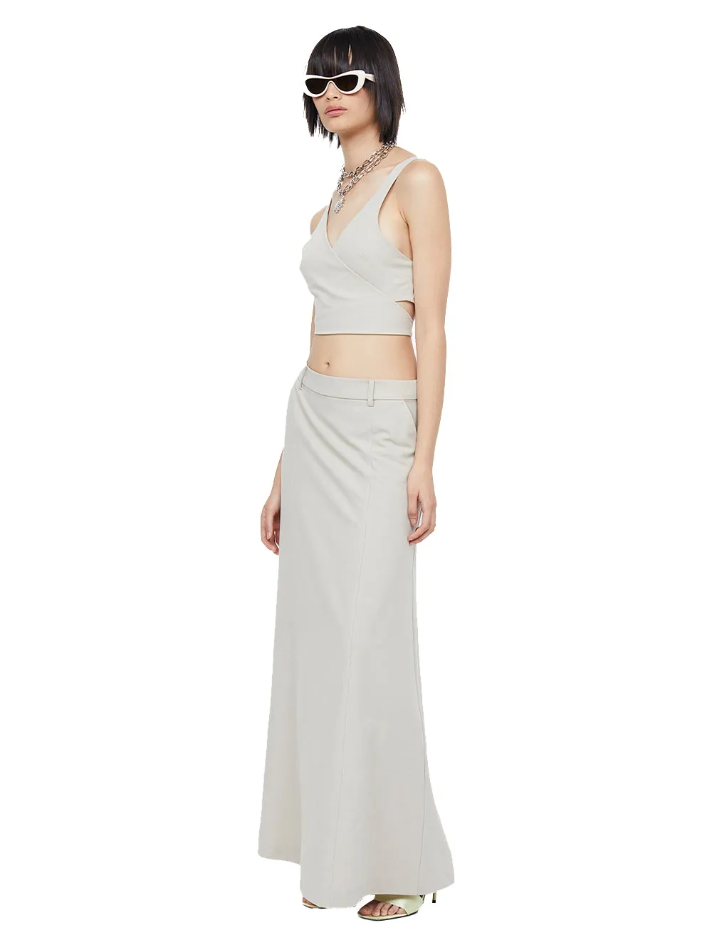 Hallie Maxi Skirt (Cement)