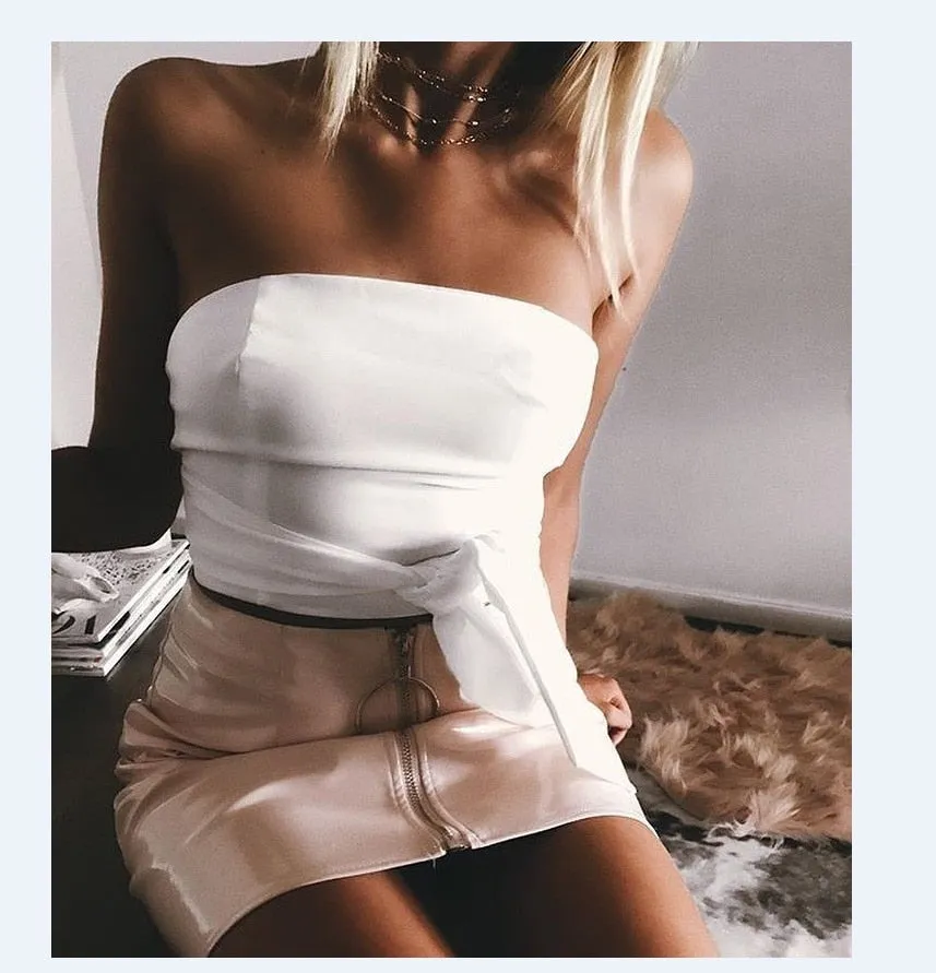 High Waist Bodycon Mini Skirt