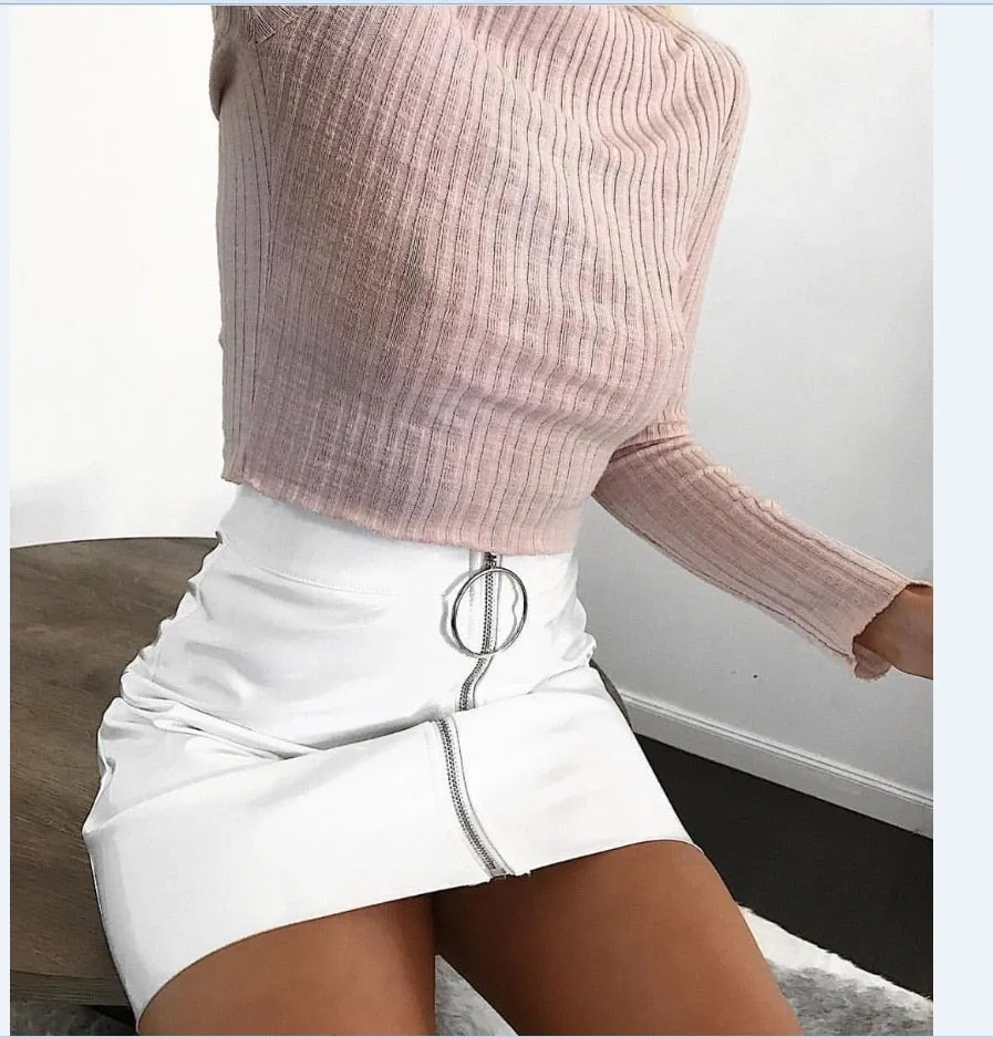 High Waist Bodycon Mini Skirt