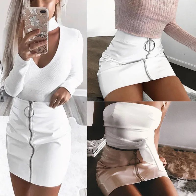 High Waist Bodycon Mini Skirt