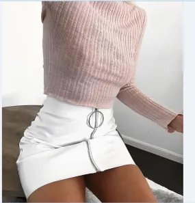 High Waist Bodycon Mini Skirt