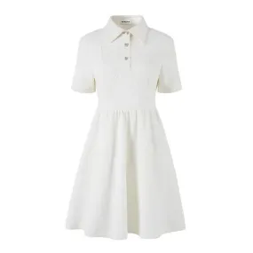 Hèrlian White Polo Knitted Dress