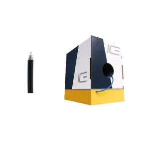 Ice Cable RG-6QS/CCS/BX/BLK/1K 18awg Coax CSS Cable - 1000ft Box (Black)