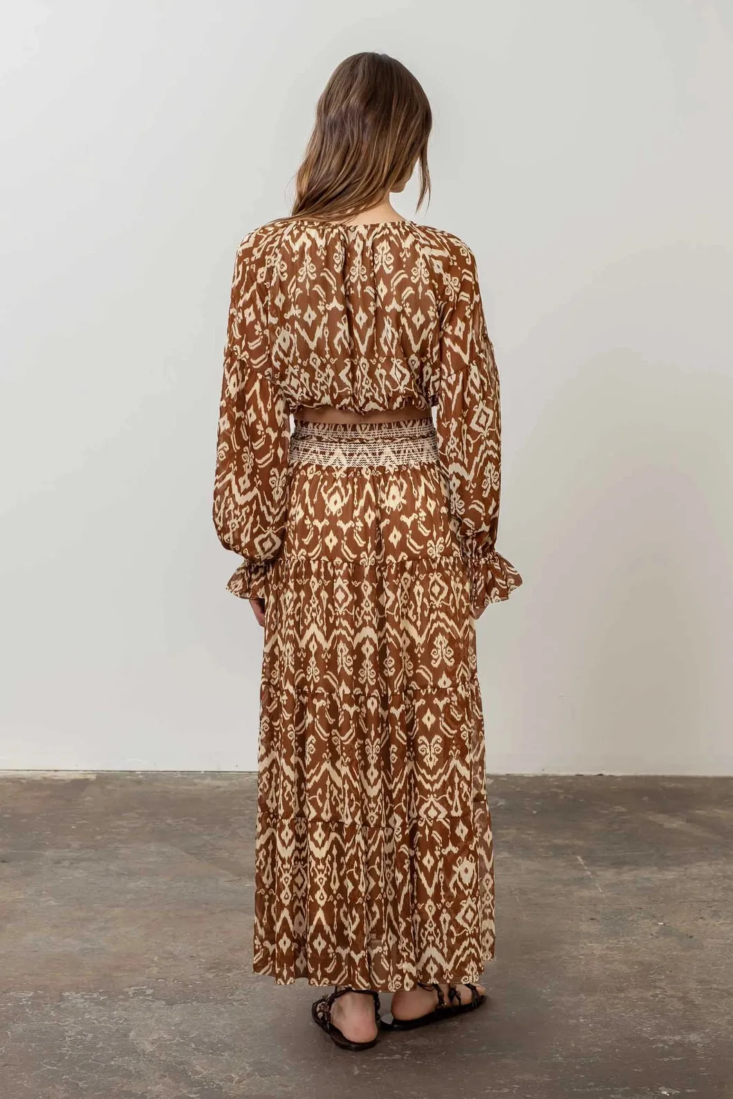 Ikat Brown Skirt