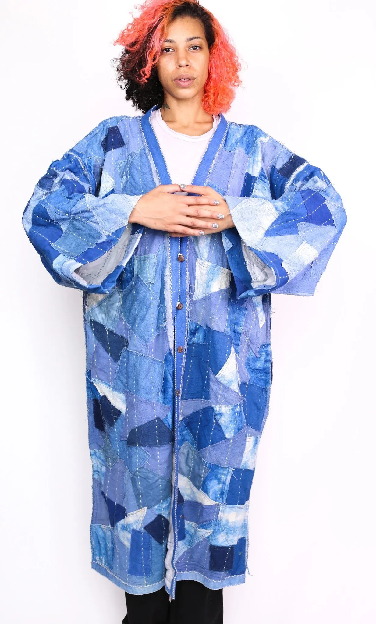 INDIGO PATCHWORK KIMONO NOLA