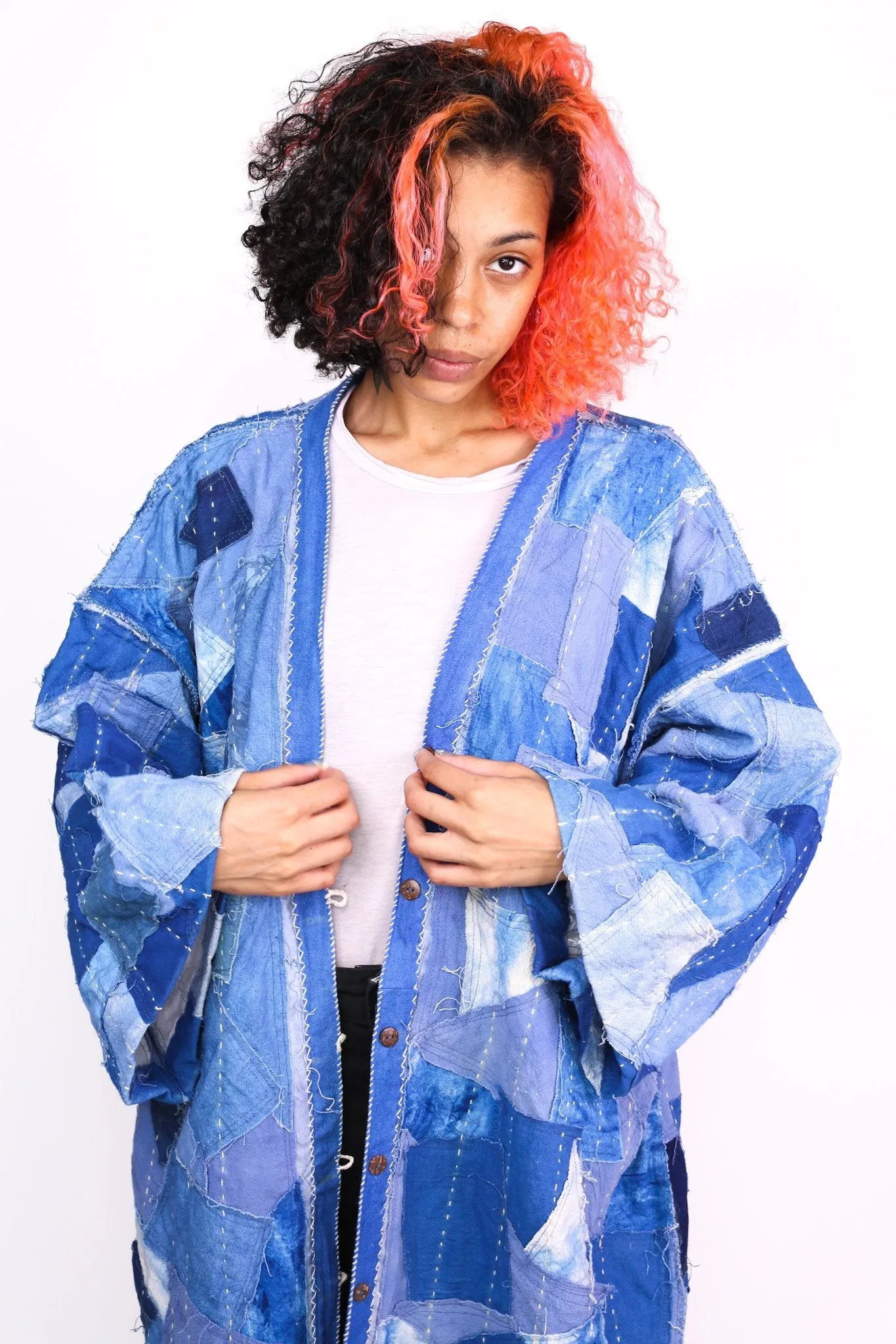 INDIGO PATCHWORK KIMONO NOLA