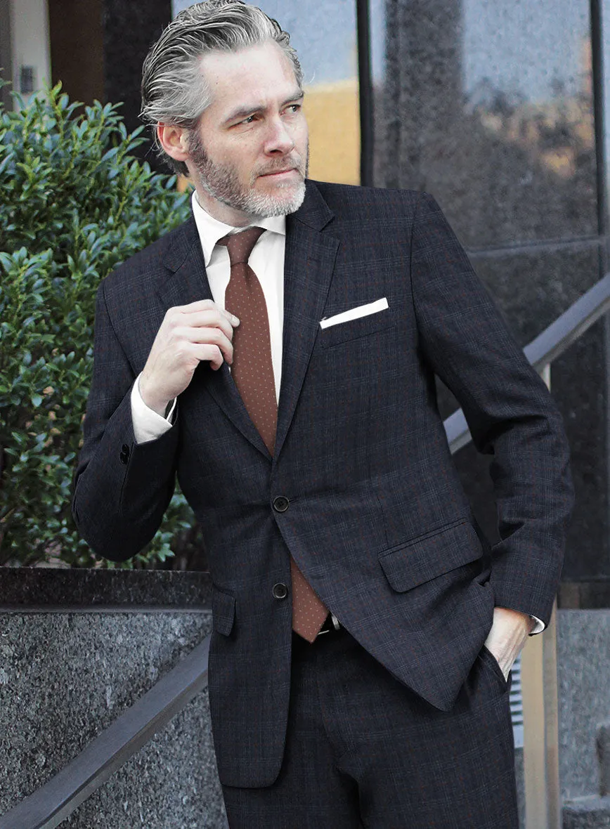 Italian Flick Blue Checks Flannel Suit