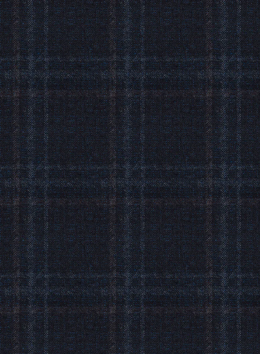 Italian Gaze Blue Checks Flannel Suit