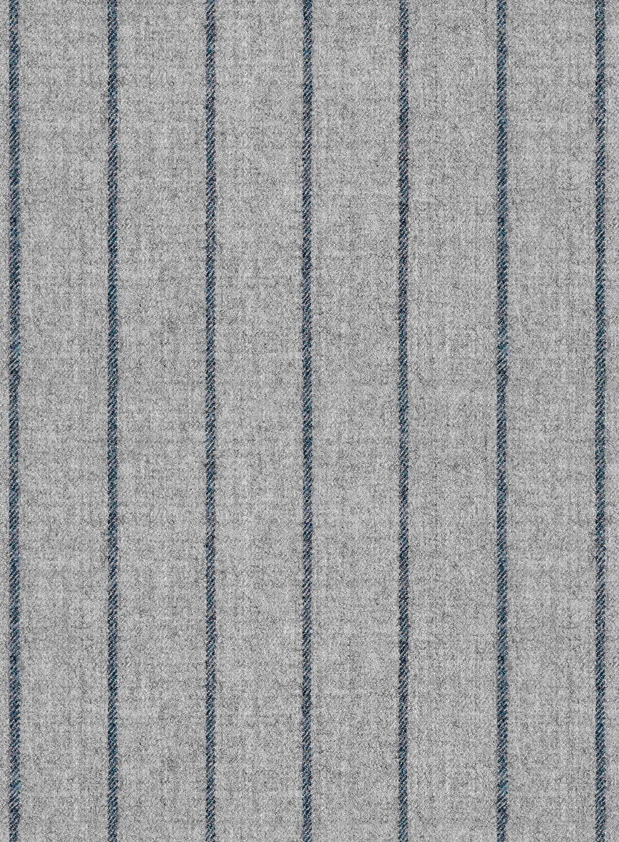 Italian Gray Stripe Cashmere Wool Jacket