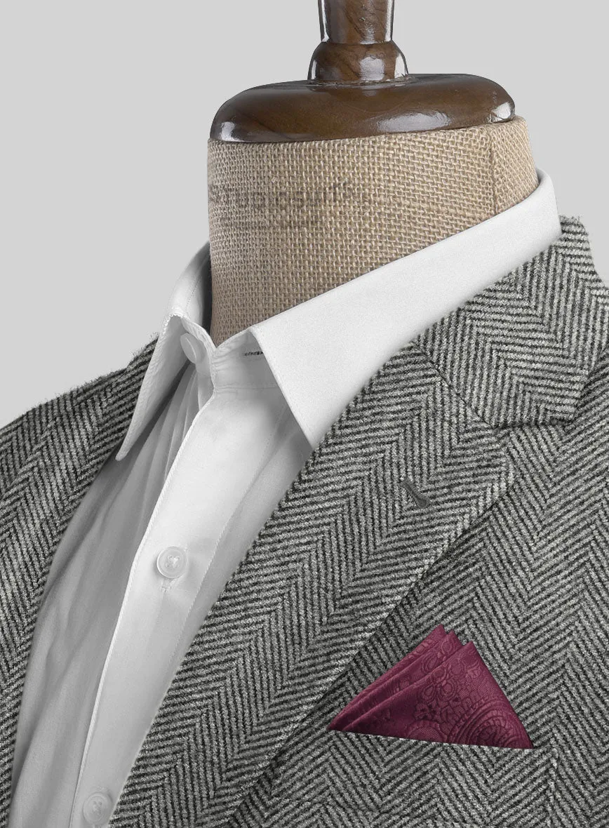 Italian Highlander Gray Herringbone Tweed Jacket