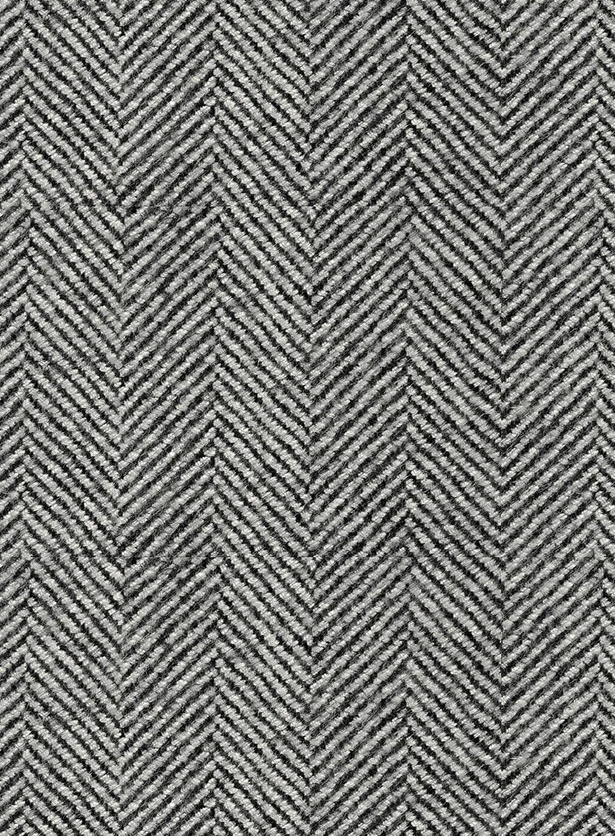 Italian Highlander Gray Herringbone Tweed Jacket