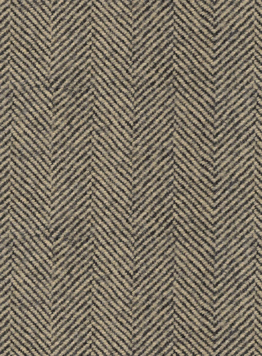 Italian Highlander Stone Beige Herringbone Tweed Jacket