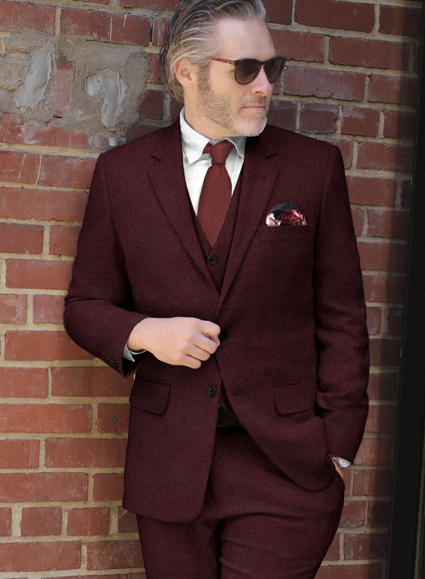 Italian Highlander Wine Tweed Jacket