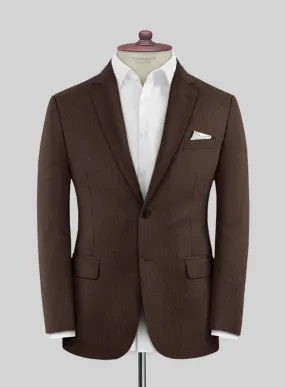 Italian Iucef Cocoa Brown Wool Jacket