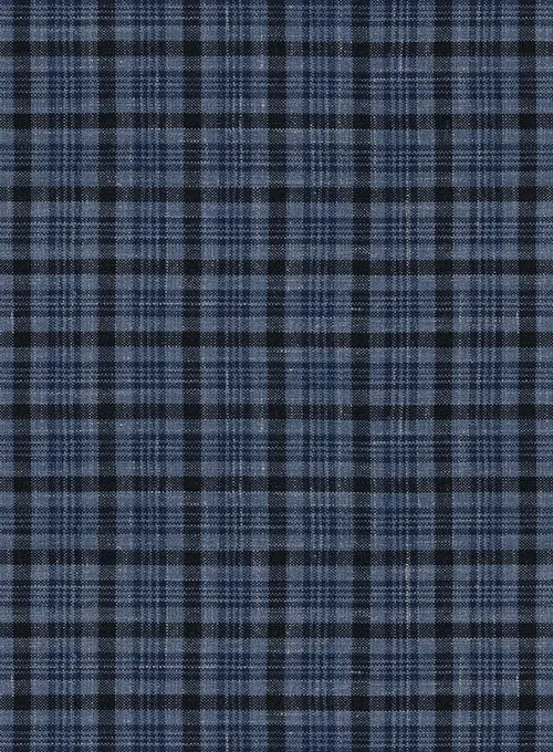 Italian Murano Amila Blue Wool Linen Suit