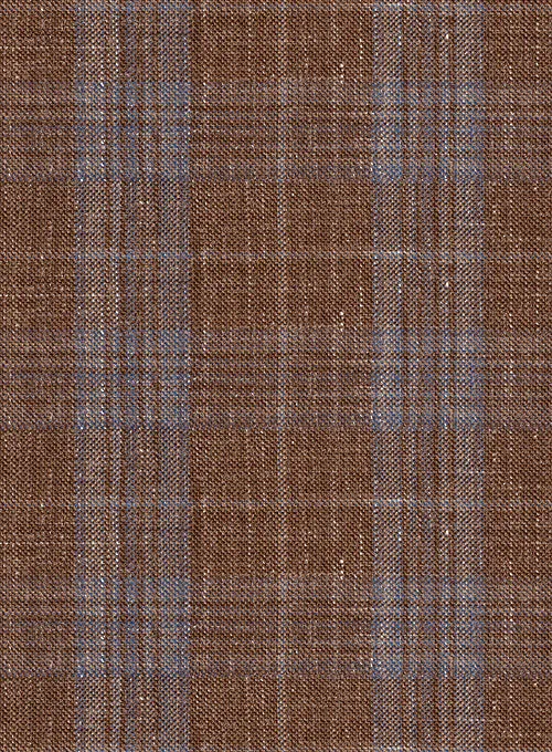 Italian Murano Eduado Brown Wool Linen Jacket