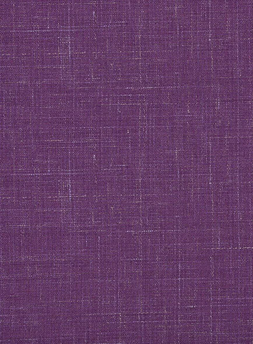 Italian Murano Eggplant Wool Linen Suit