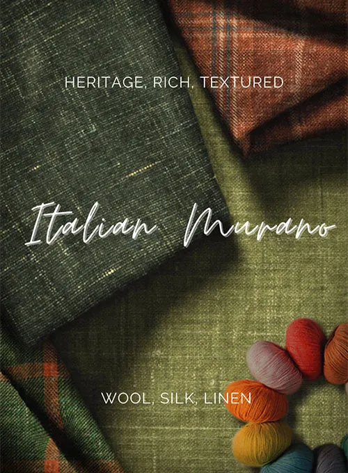 Italian Murano Eggplant Wool Linen Suit