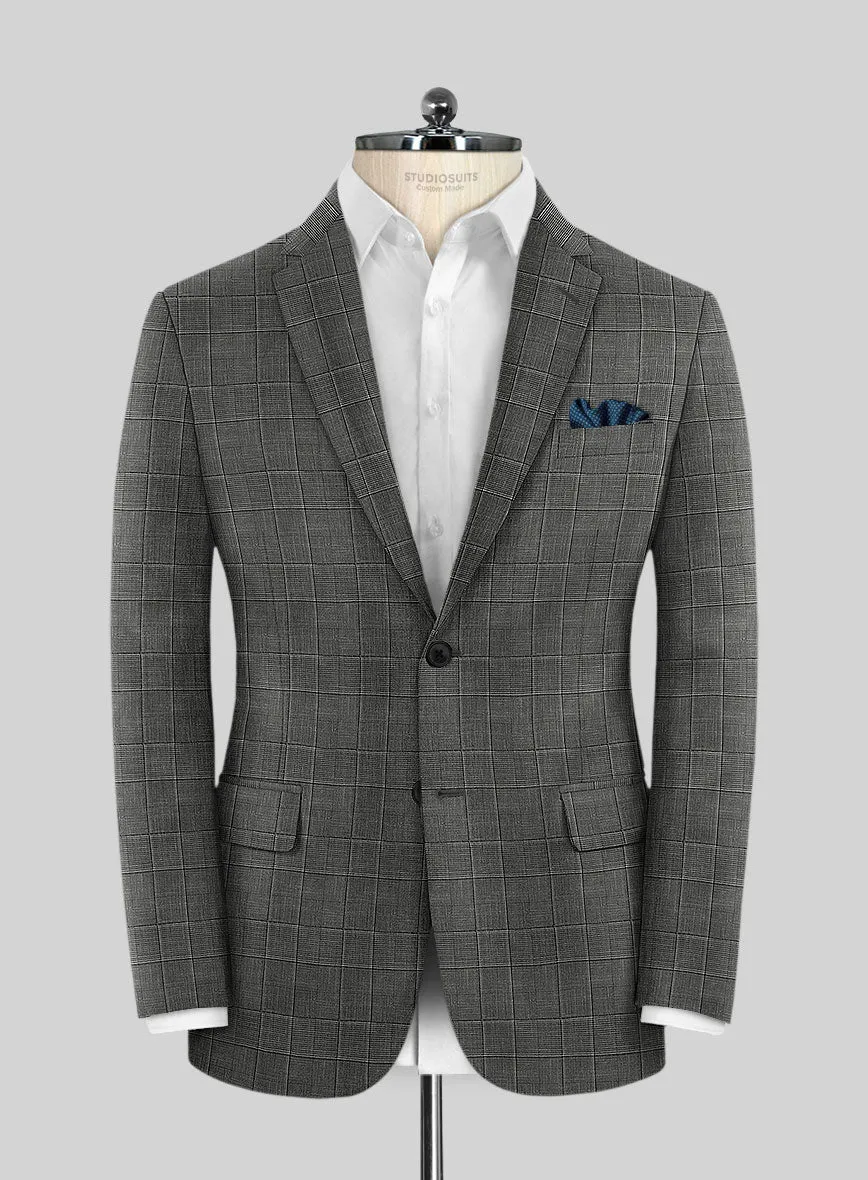 Italian Murano Riquel Gray Wool Linen Jacket