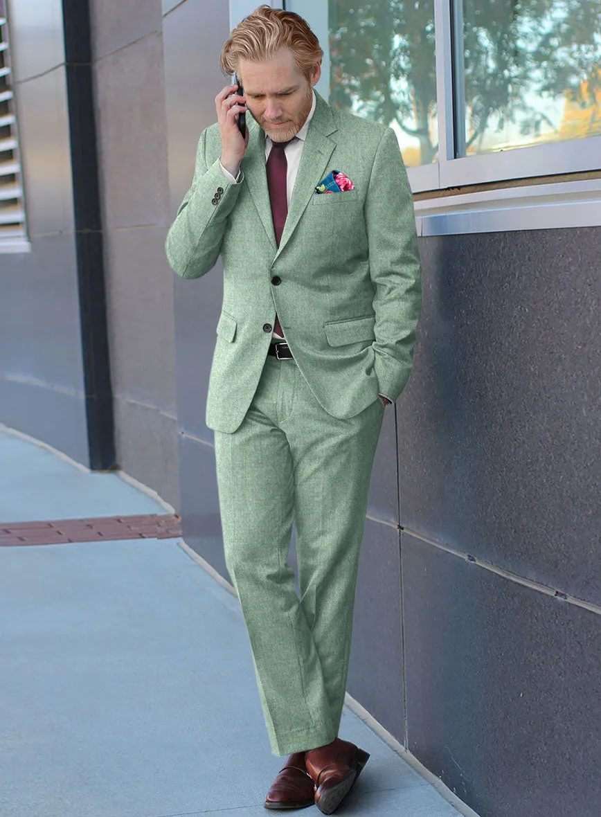 Italian Squito Bettle Green Wool Suit