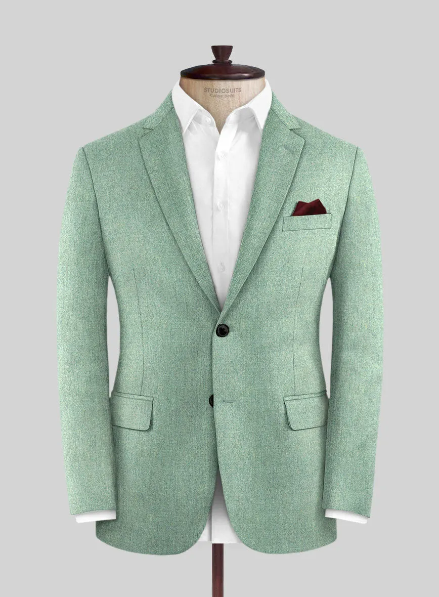Italian Squito Bettle Green Wool Suit