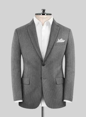 Italian Tiga Gray Mini Pinstripe Flannel Jacket