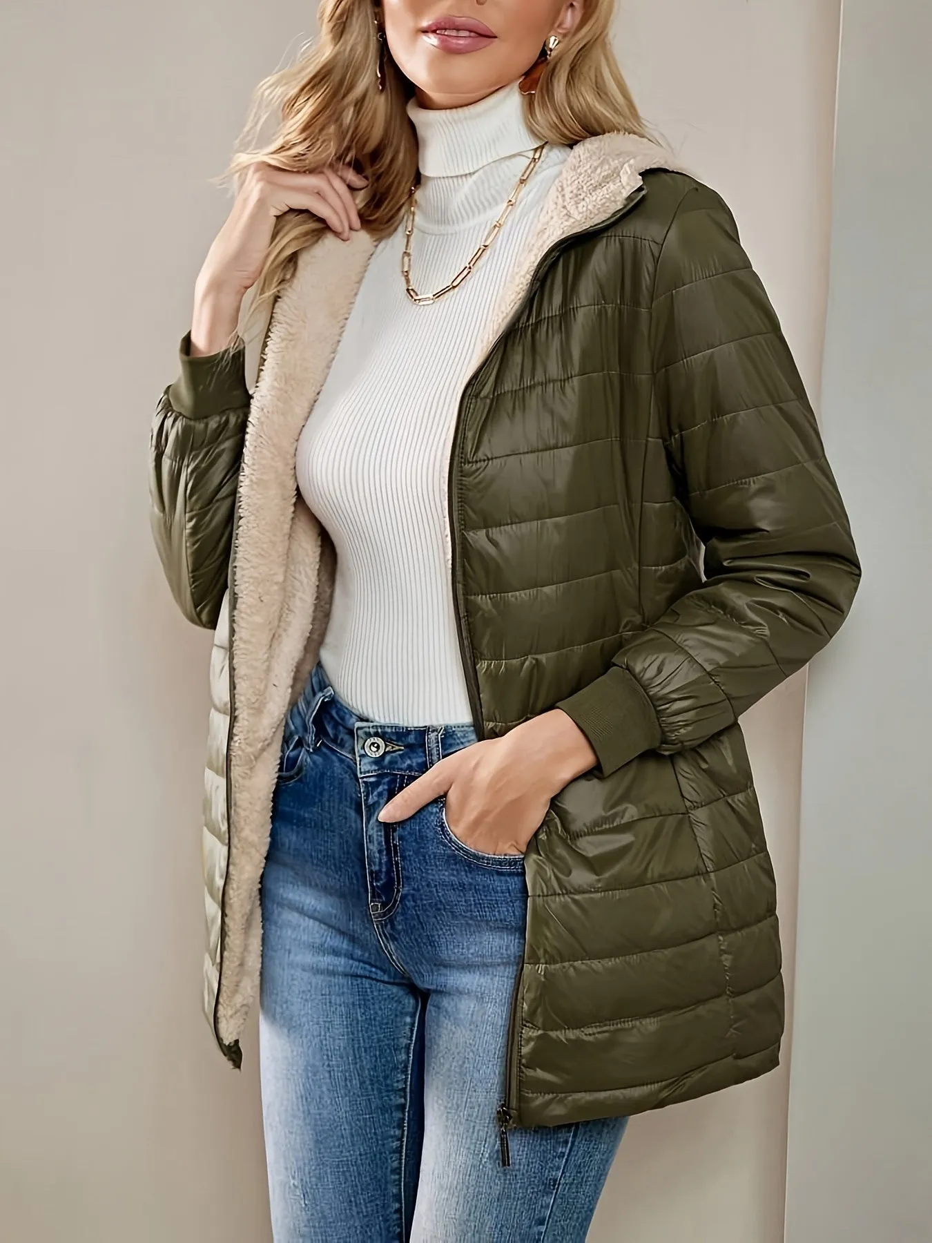 Ivyshape | Casual Puffer Jacket