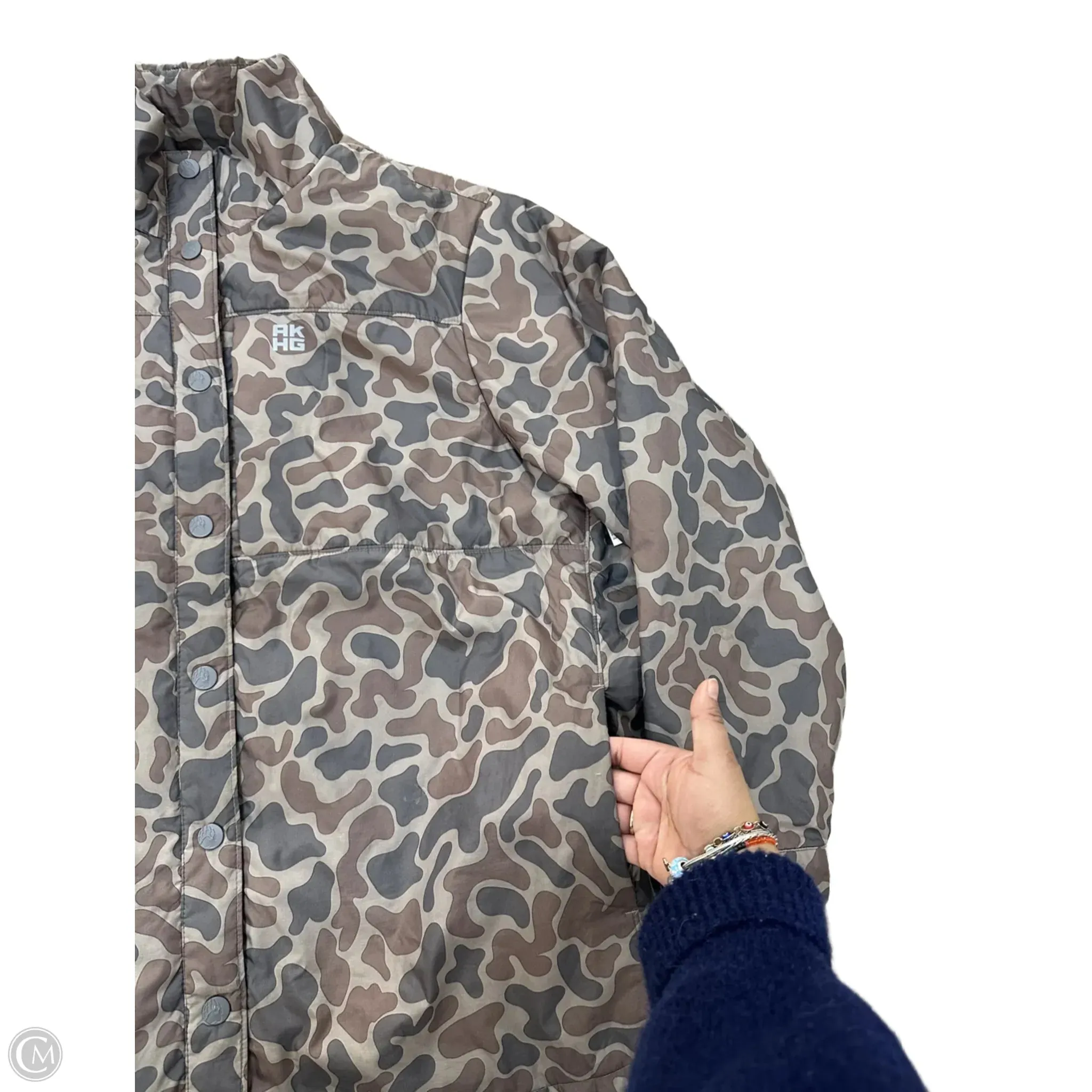 Jacket Puffer & Quilted By Duluth Trading In Camouflage Print, Size: 3x