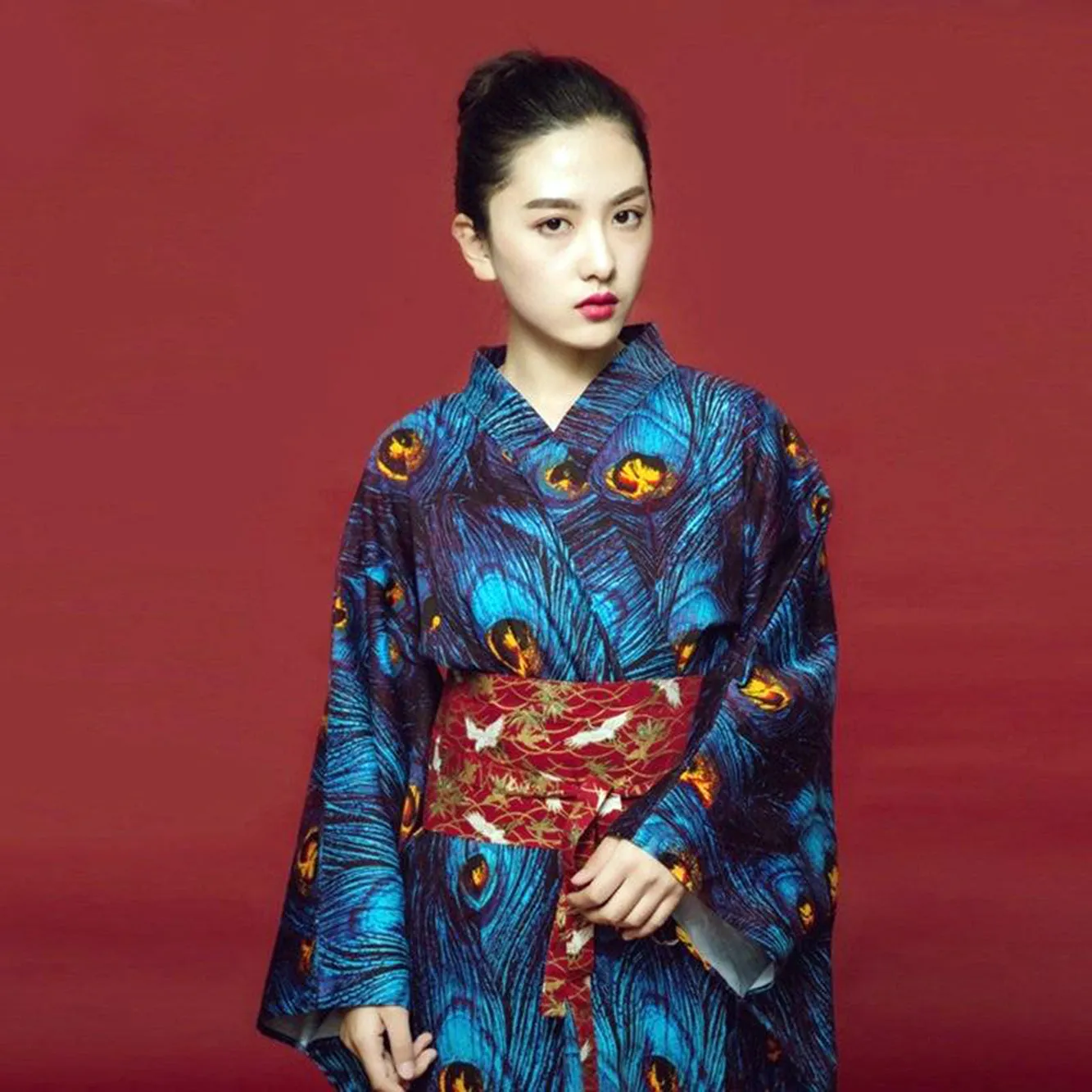Japanese Long Kimono Blue