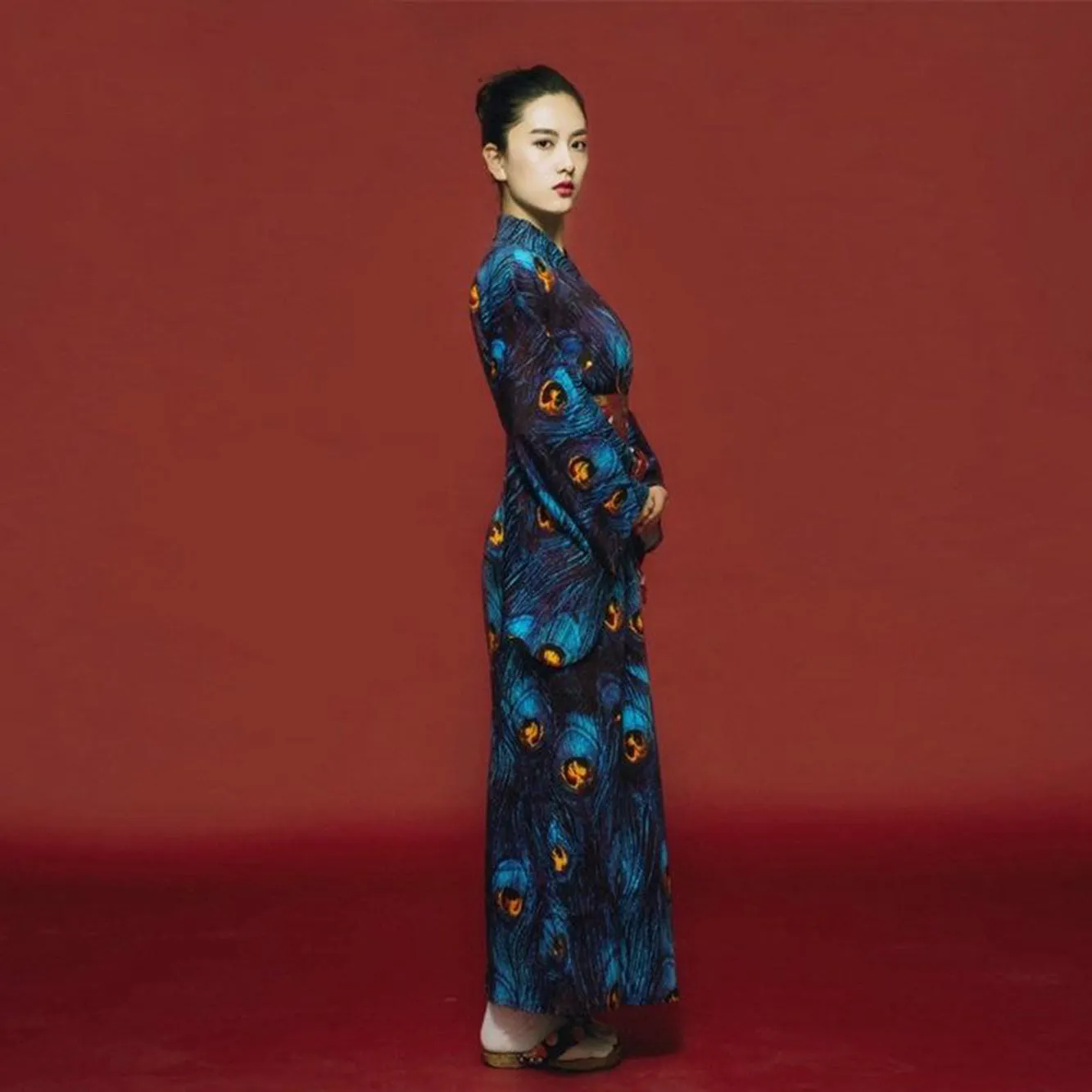 Japanese Long Kimono Blue