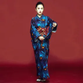 Japanese Long Kimono Blue