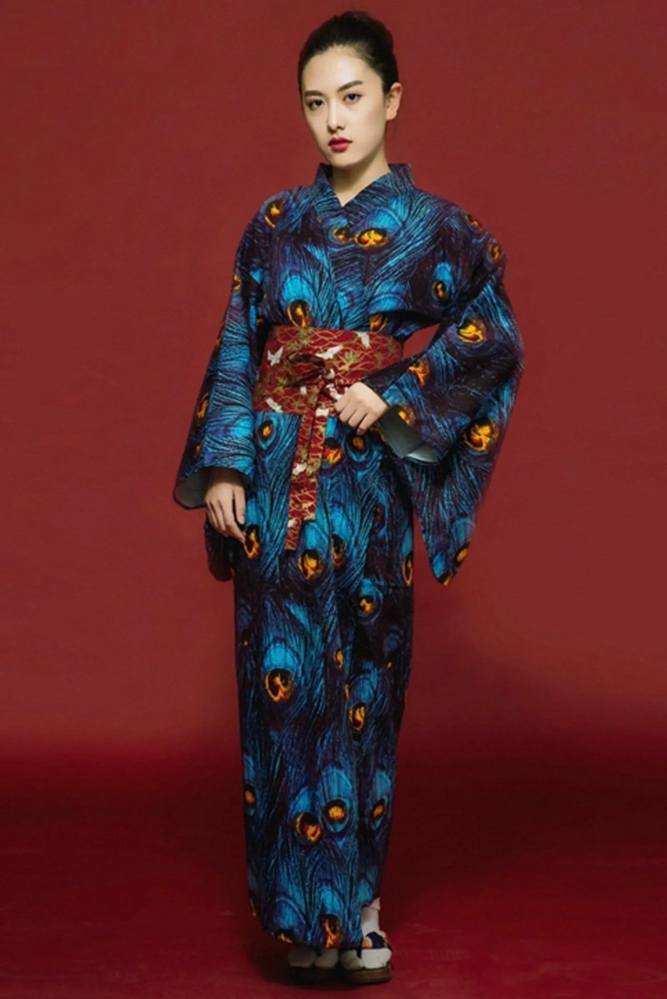 Japanese Long Kimono Blue