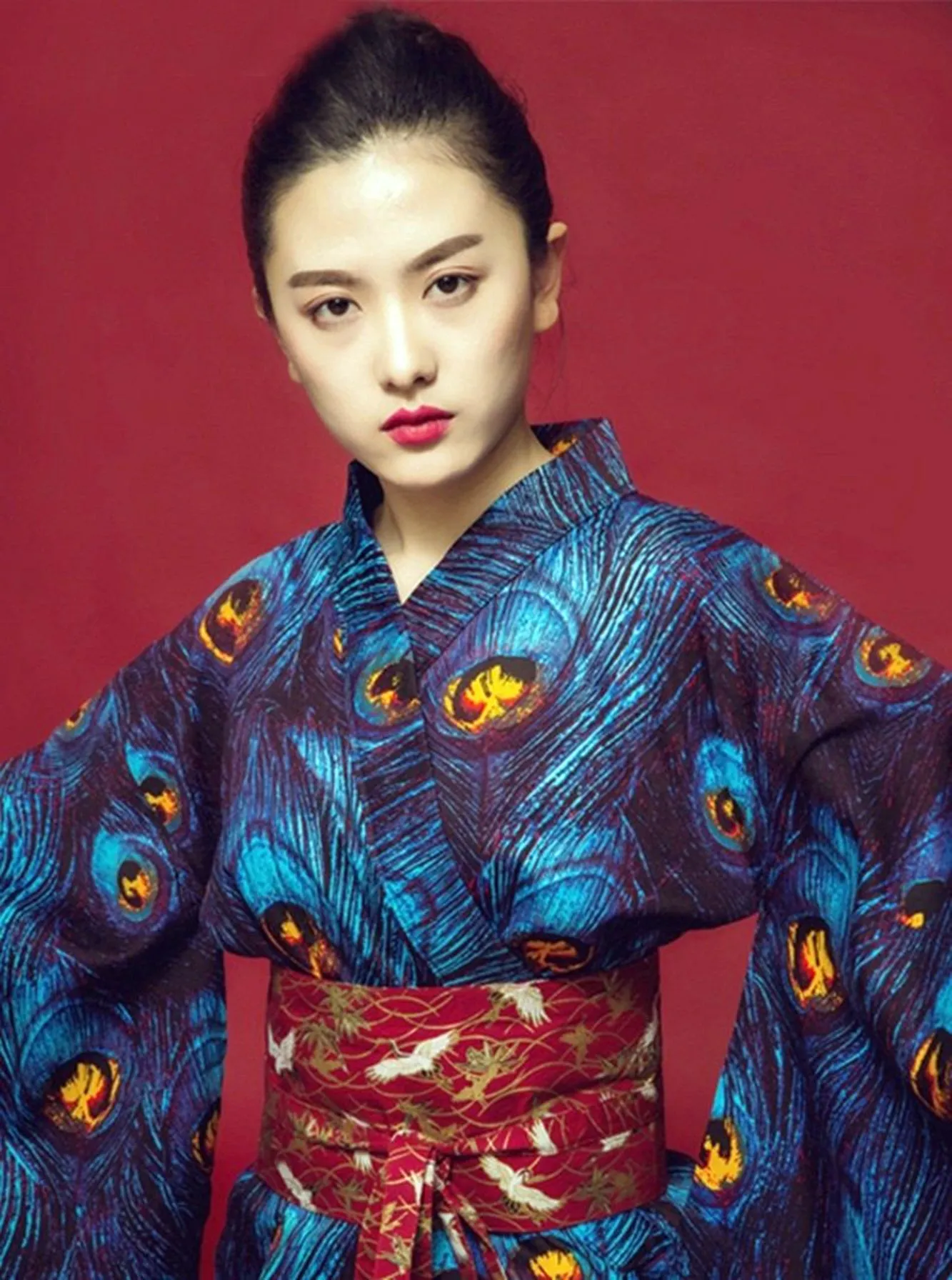 Japanese Long Kimono Blue