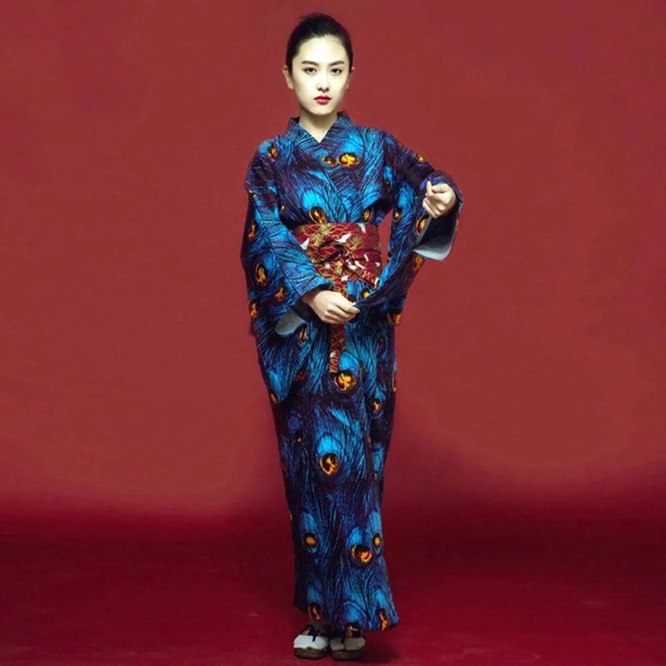 Japanese Long Kimono Blue