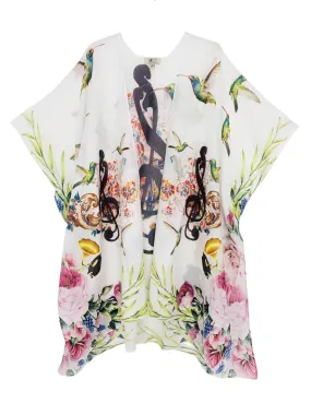 JC081155 Music Note & Hummingbird Kimono