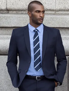 Jim regular fit blazer - navy poly viscose