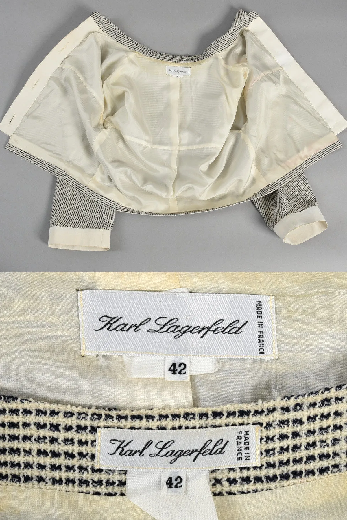 Karl Lagerfeld 1990s Monochrome Sack Dress   Jacket