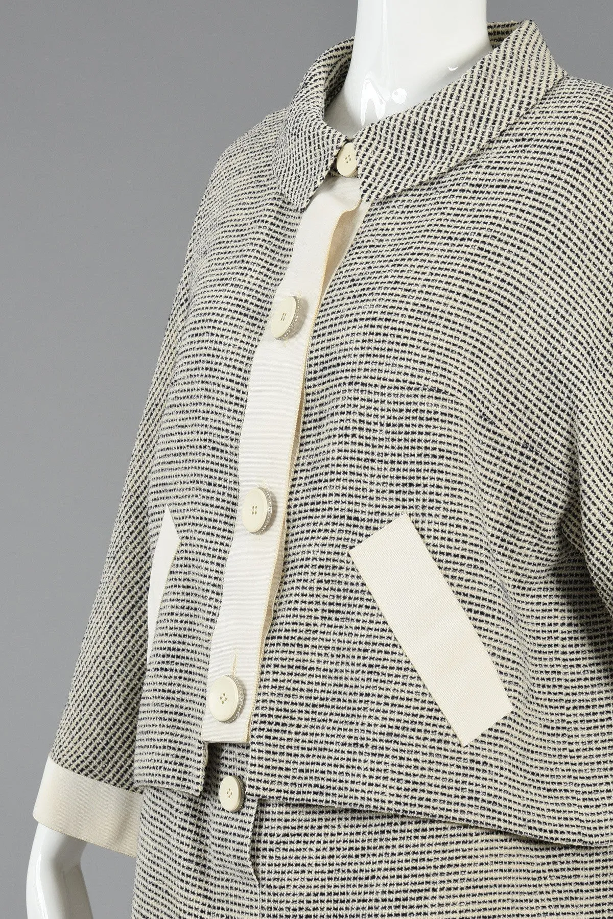 Karl Lagerfeld 1990s Monochrome Sack Dress   Jacket