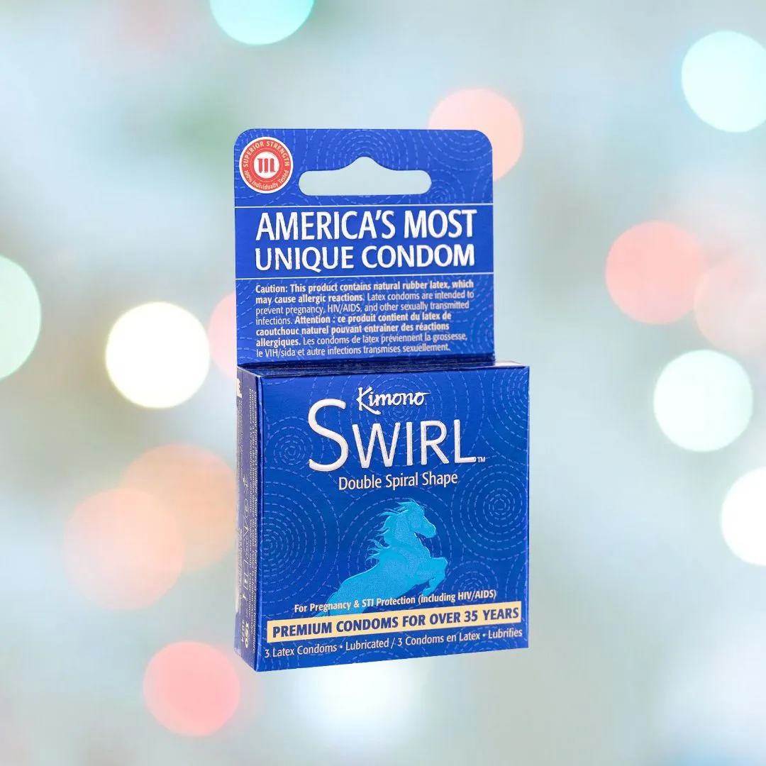 Kimono Swirl Double-Spiral Shape Condoms