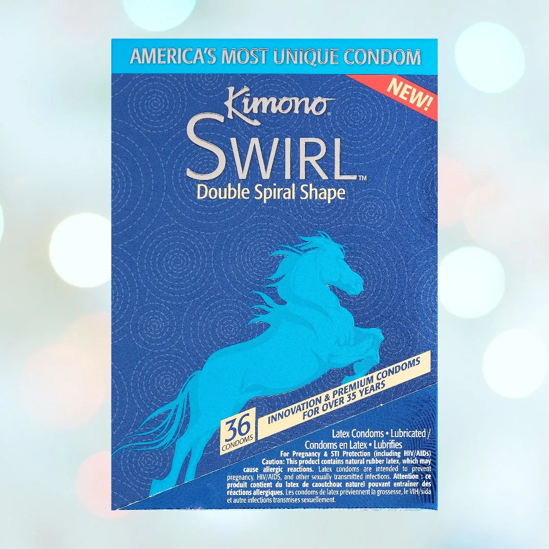 Kimono Swirl Double-Spiral Shape Condoms